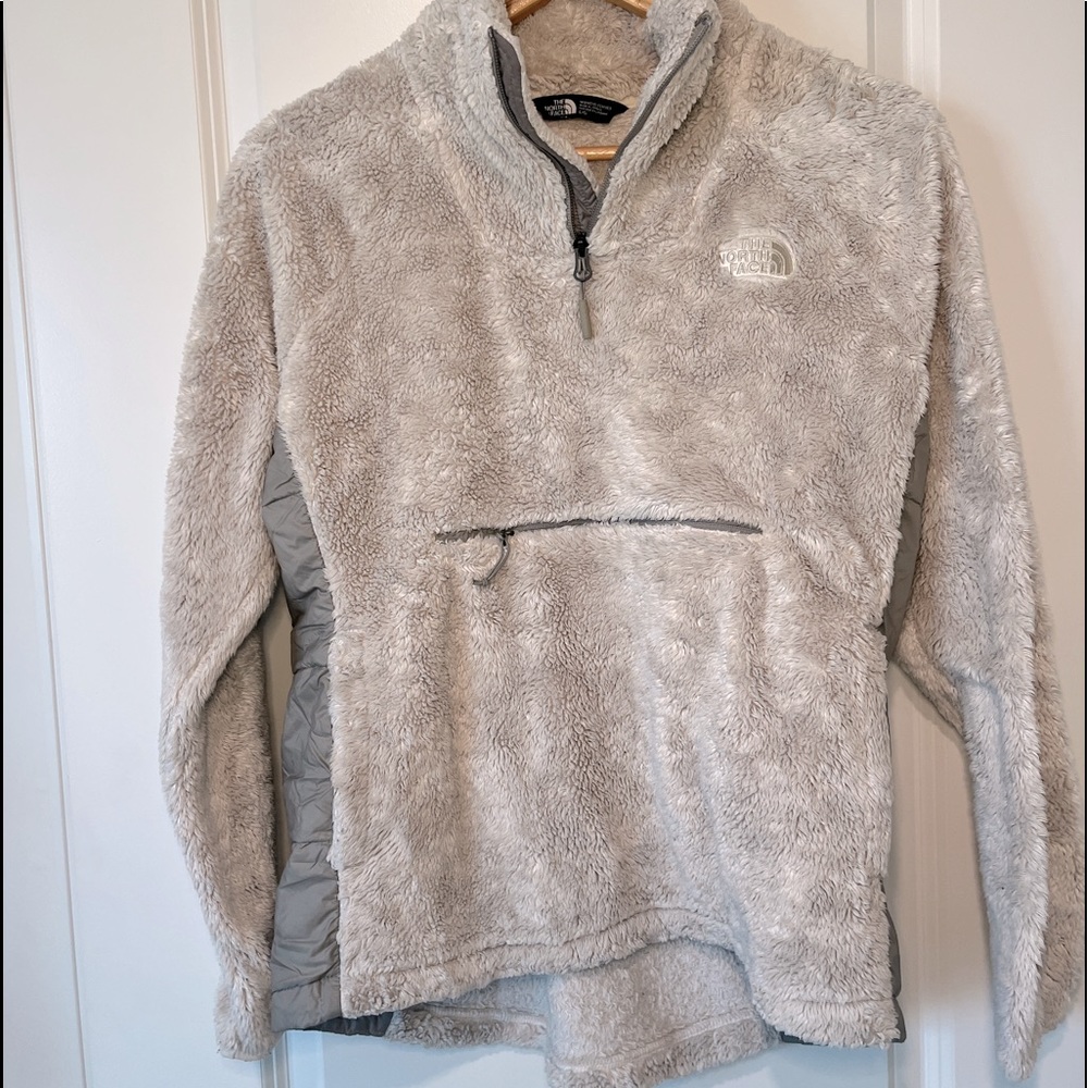 Beige North Face Quarter Zip Pullover